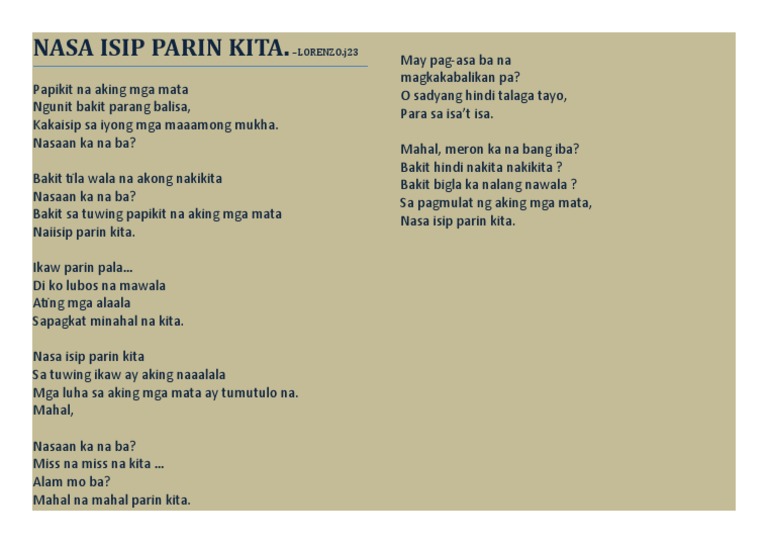 Nasa Isip Parin Kita | PDF