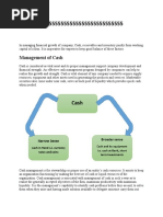 Management of Cash