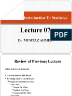 MTH 161: Introduction To Statistics: Dr. Mumtaz Ahmed