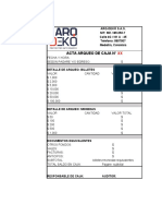 Acta de Arqueo de Caja