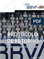 Liga MX Protocolo Retorno de Los Aficionados A Los Estadios Guard1anes 2020