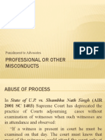Professional or Other Misconduct