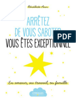 Arretez de Vous Saboter Vous Etes Exceptionnel - Bookys