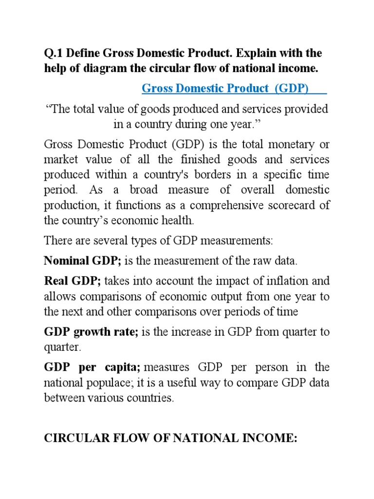 Gross Domestic Product (GDP) | PDF | Measures Of National Income And ...