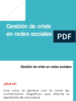 Gestión de Crisis en Redes Sociales