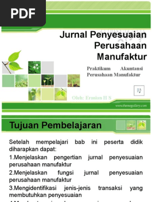 Jurnal Penyesuaian Manufaktur