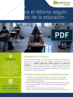 Brochure Programa Diseño para Un Retorno Seguro en El Mundo de La Educación - 21 Octubre