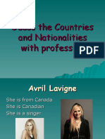 Guess The Countries and Nationalities With Profession