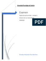 Examen de Segunda Oportunidad - Unidad 1 PDF