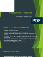 Management Theories: Contribution of FW Taylor & Henry Fayol