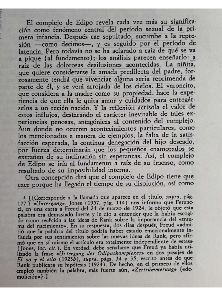 Freud Sigmund-El Sepultamiento Del Complejo de Edipo | PDF