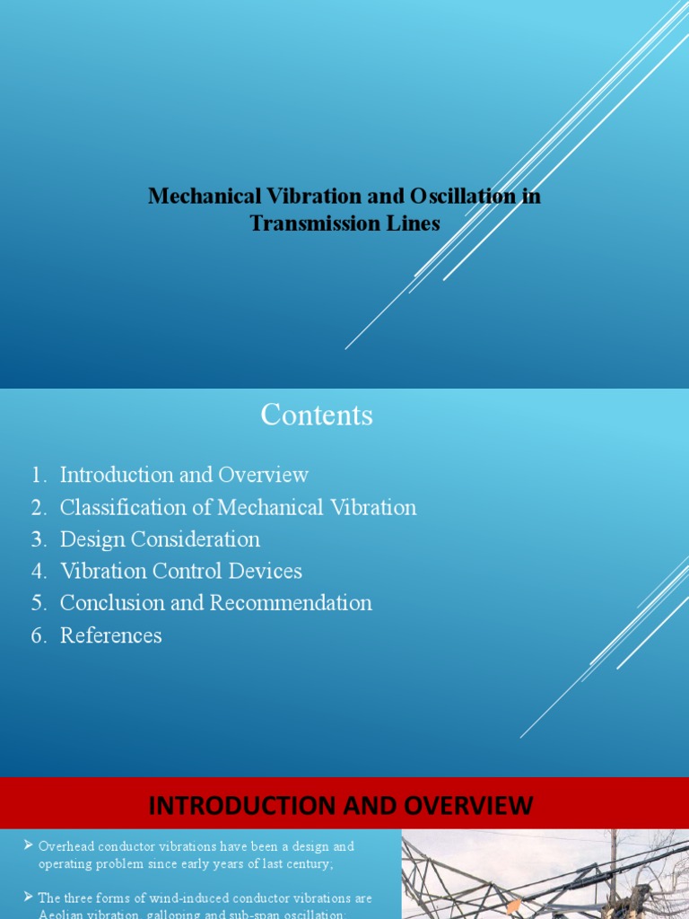 Vibration Control in Transmission Lines | PDF | Resonance | Oscillation