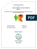 "A Comprehensive Study of Currency Market in India.": A Dissertation Report ON