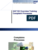 SAP SD Overview Training Complaint Processes