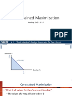 Constrained Maximization: Reading: (NS) 2.5, 2.7