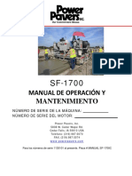 Operations & Maintenance Manual - SF-1700 (SP)