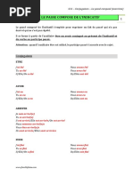 c11 - Conjugaison - Le Passe Compose Exercices PDF