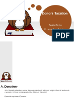 Donors Taxation: Mr. James Dane T. Adayo