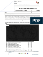 Avaliação Diagnóstica de Geografia C 12o Ano