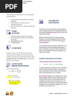 Learning Objectives: Quadratic Formula