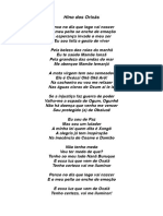 Hino Dos Orixas PDF