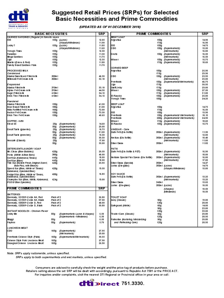 SRP 12.01.2010 | PDF | Foods | Cuisine