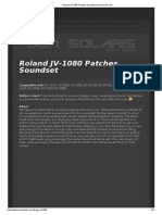 Roland JV-1080 Patches Soundset (Don Solaris)