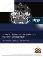 Clinical Radiology Written Report Guidelines WRAPPED