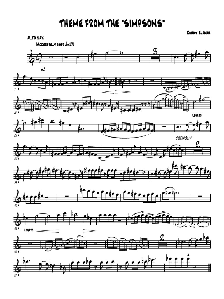 (alto sax part) the simpsons theme Théâtre