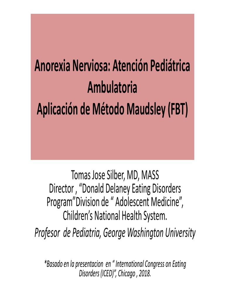 FBT en Anorexia: Guía Pediátrica | PDF | Ansiedad | Depresión (estado ...