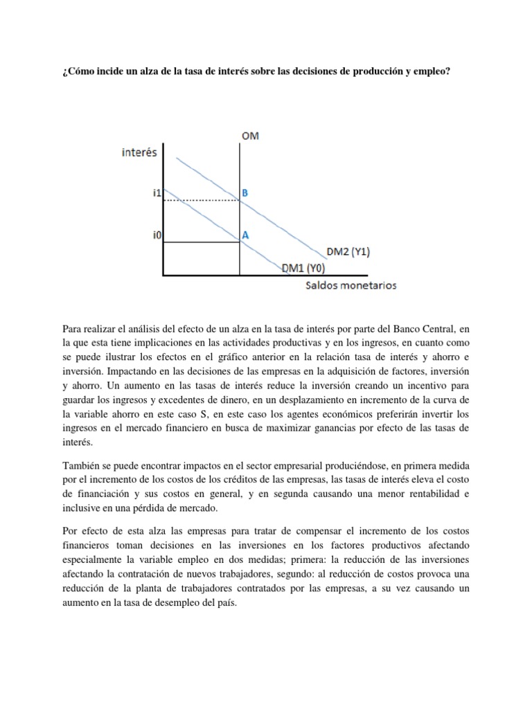 Impacto de Tasas de Interés en Producción y Empleo | PDF | La política ...