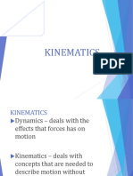 KINEMATICS (1D Motion)