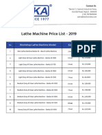 Lathe Machine Price List - 2019: Gearing Up Since 1977