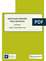 Initial Teacher Educationfinal Report