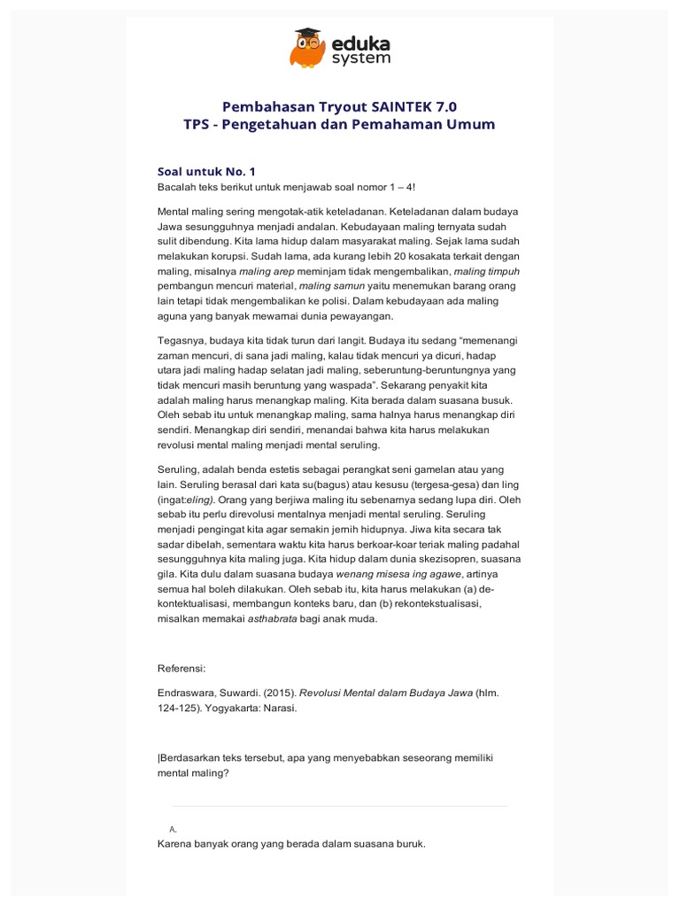 Tps Pengetahuan Dan Pemahaman Umum Pdf