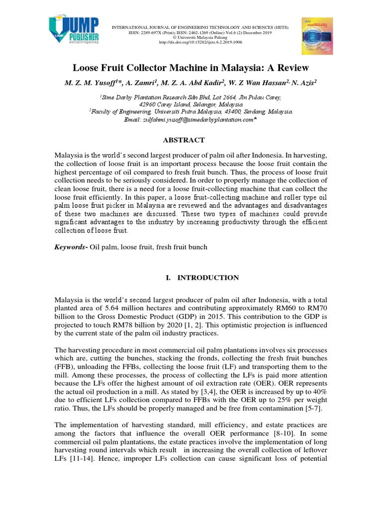 2909 Article Text 12158 1 10 20200118 Pdf Pdf Palm Oil Plantation