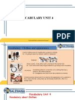 Vocabulary Unit 4: Universidad Politécnica Salesiana Del Ecuador