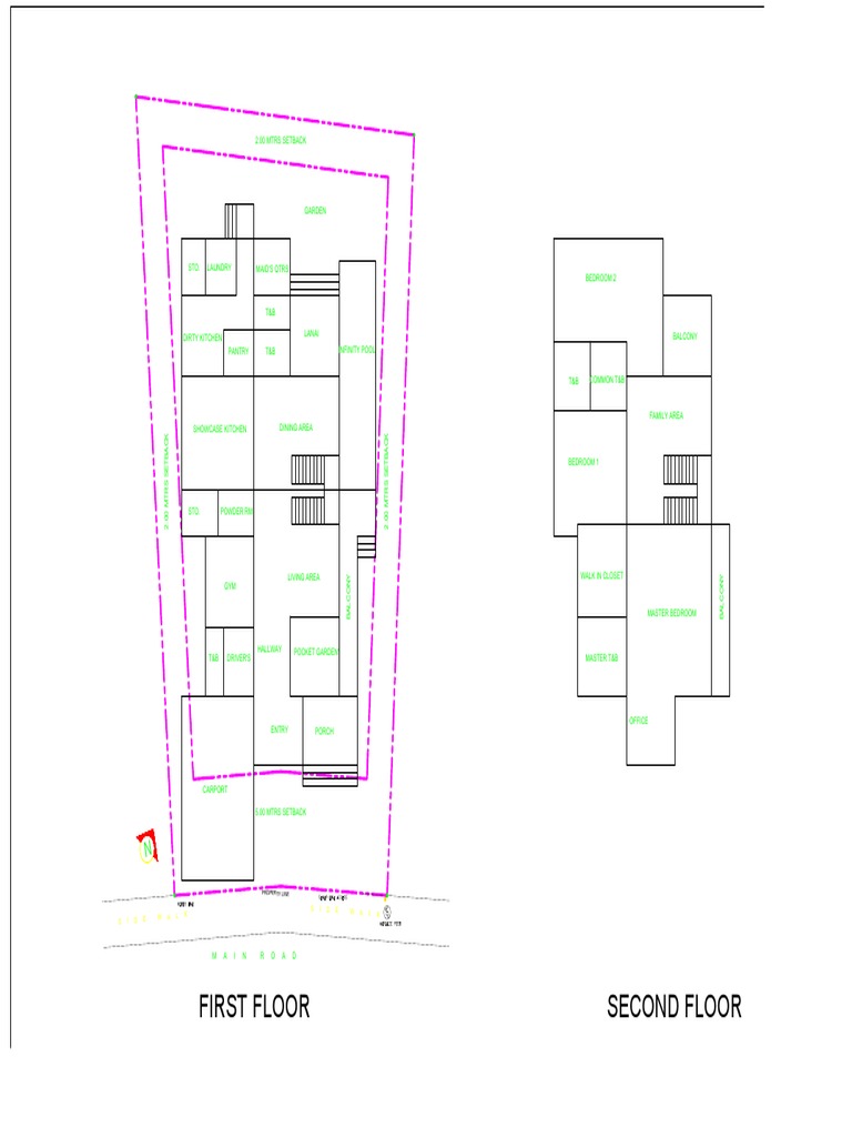 First Floor Second Floor: S I D E W A L K | PDF | Buildings And ...