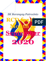 SK Barangay Patrocinio: RCD For The Month of