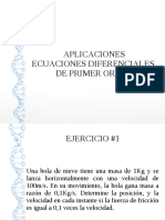 Ejercicios Aplicaciones Primer Orden