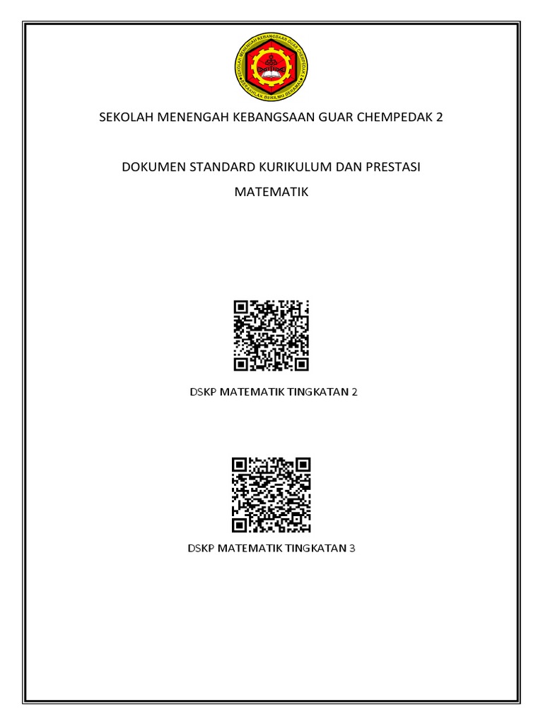 Qr Code Matematik Dskp Pdf