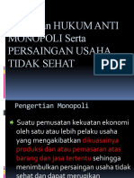 MONOPOLI DAN HUKUM ANTI MONOPOLI