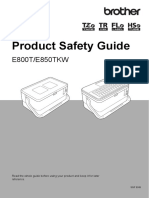 Product Safety Guide: E800T/E850TKW