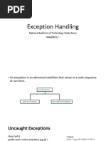 Exceptional Handing in Java