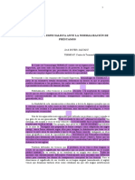 Actitud Del Especialista Ante La Normalización de Préstamos