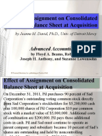 Effect of Assignment On Consolidated Balance Sheet at Acquisition File