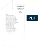 GRADE 7 ENROLMENT LIST