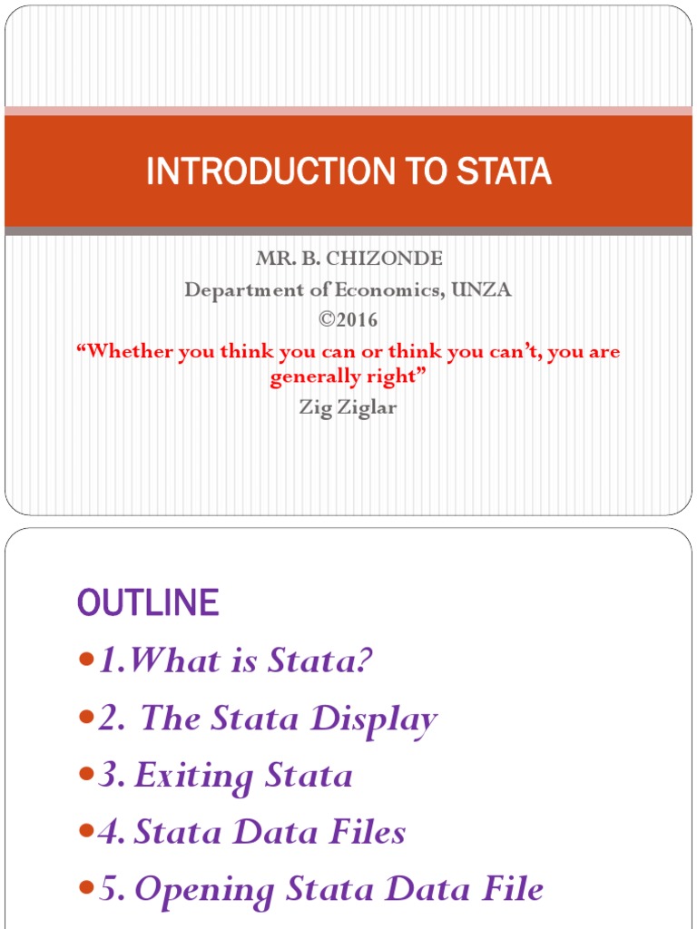 02-Introduction To Stata | PDF | Graphical User Interfaces | Computer File