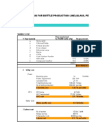 BOTTLE PRODUCTION COST ANALYSIS FOR GLASS, PET & PP