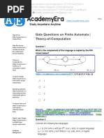 Gate Questions On Finite Automata - Theory-of-Computation - AcademyEra PDF